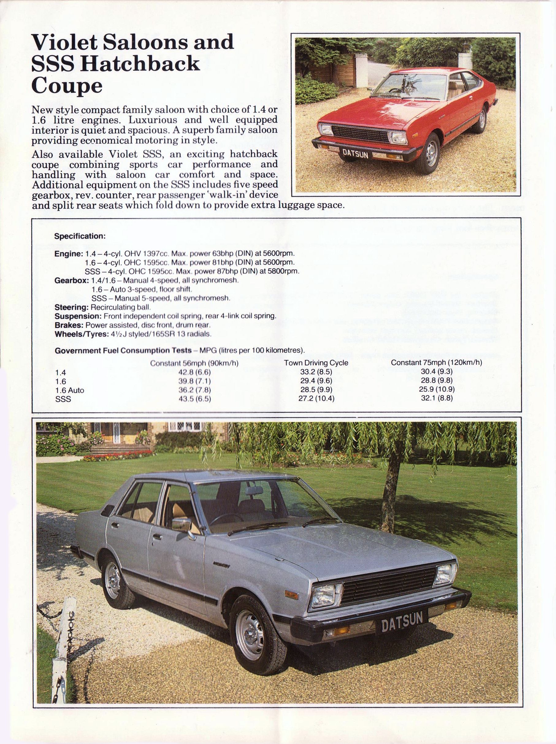 1981 Datsun Range brochure